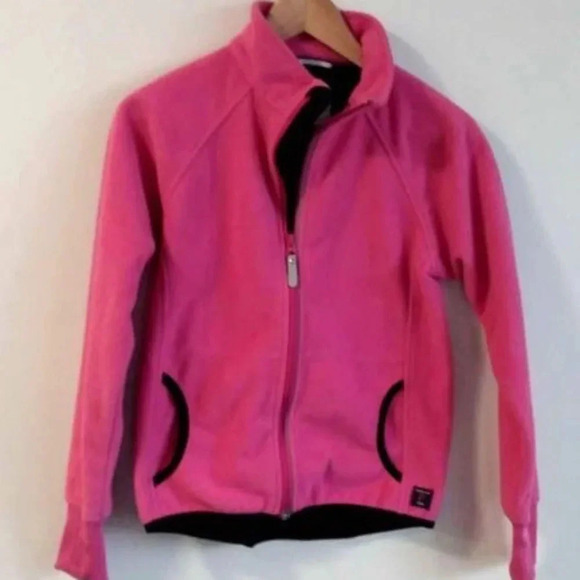 Polarn O. Pyret pink ECO WIND FLEECE JACKET  size 11-12 years - Picture 1 of 9